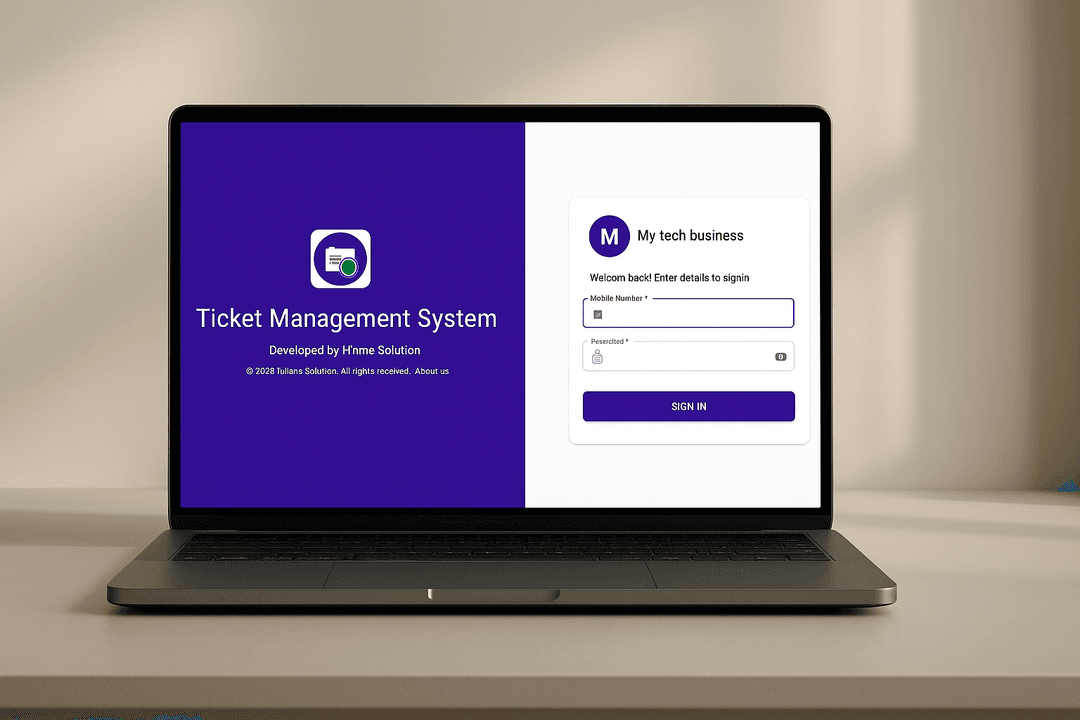 Ticket management system Screenshot 1